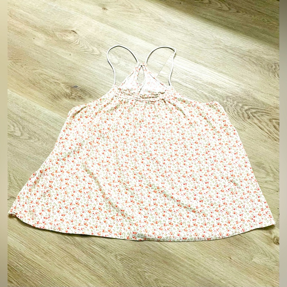 Women’s Floral Tank Top Red/White - Size 15/17